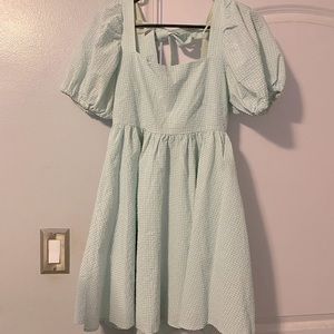 Red Dress Boutique Puff Sleeve Mint Dress